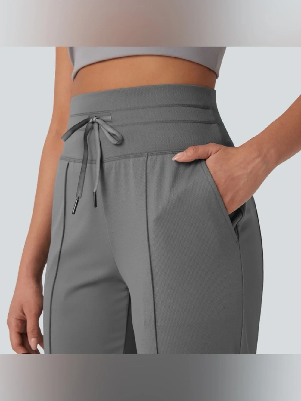 Halara High Waisted Drawstring Quick Dry Yoga Joggers with Pockets-UPF40+